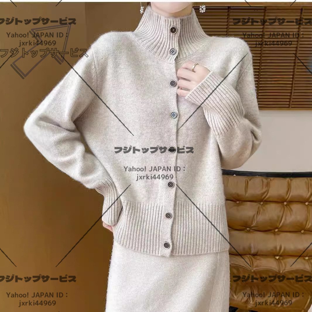 新入荷 ニットセーター 長袖 カジュアル 柔らかい 暖かい カシミヤ混 トップス シンプル オフィス 出掛け 女性 セーター ニットキャメル拍卖