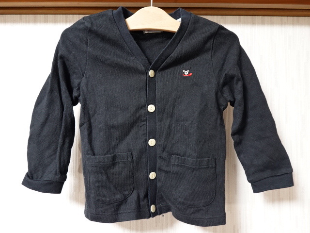 ●DOUBLE.B ダブル.B ミキハウス miki house カーディガン 100 黒●0412●拍卖