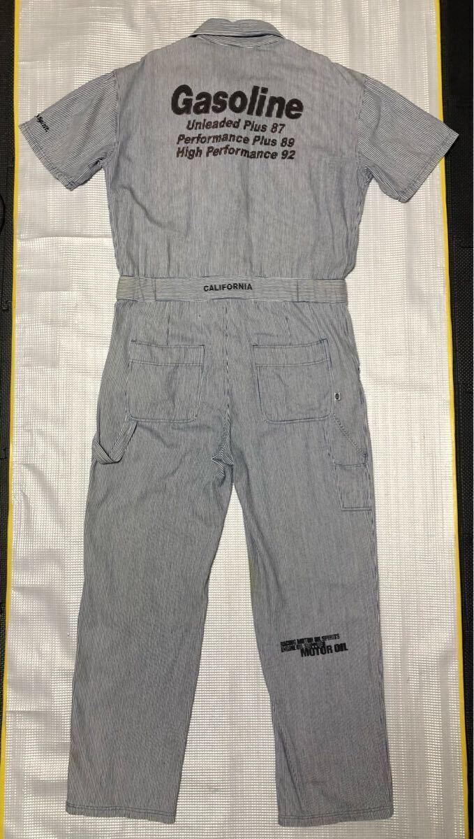激レア オイル汚れ有 半袖 つなぎ 刺繍多数 76 Lubricants ルブリカンツ ツナギ ナナロクオイル Mサイズ ヒッコリー 送料無料!!拍卖
