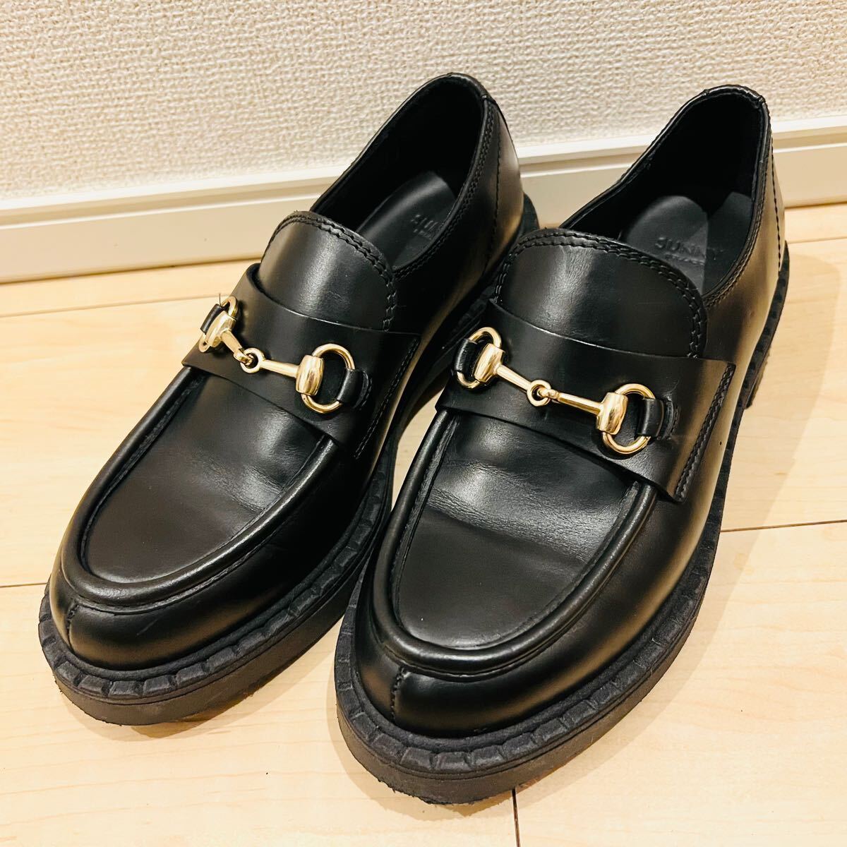 【美品】ペリーコサニー ビットローファー ブラック 黒 厚底 サイズ37(24cm)拍卖