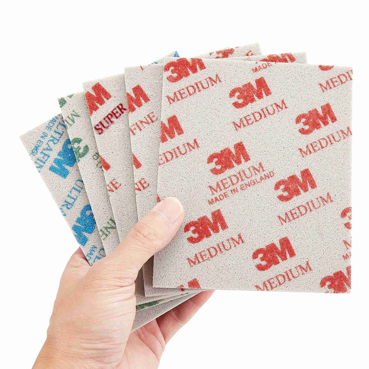 ZWM 3M スポンジ研磨材 サンディングスポンジ サンドペーパー 紙やすり ファイン スーパーファイン ウルトラファイン マイクロファイン拍卖