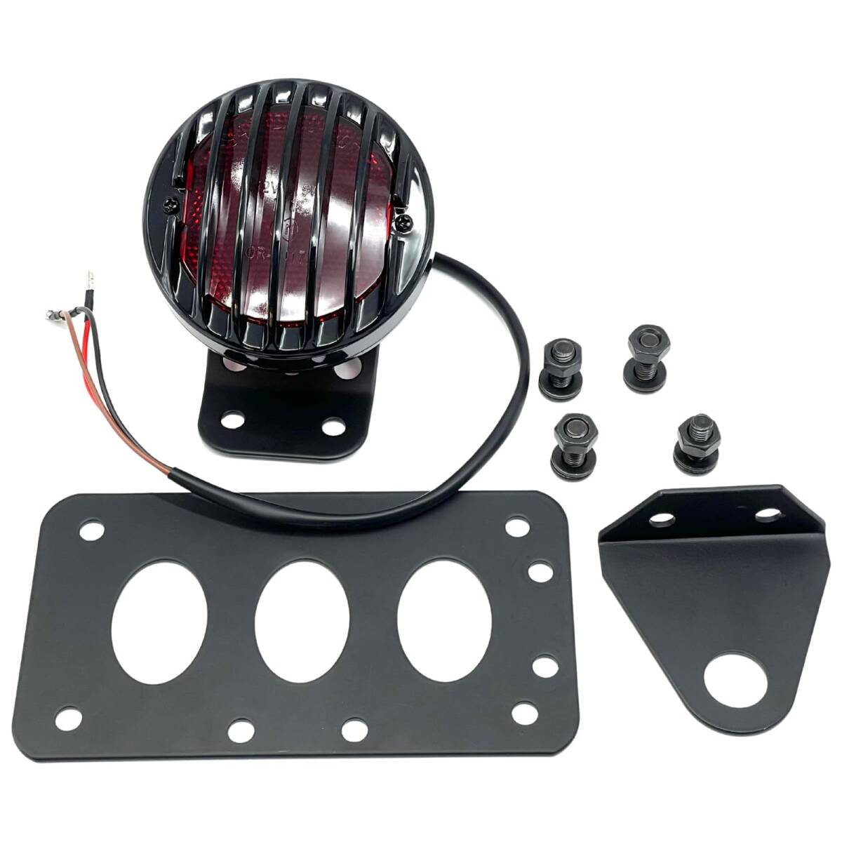 TIGRE BLANC バイク 用 テール ランプ ナンバー灯 付き バード ゲージ テールライト サイド ナンバー キット ブラケット 黒拍卖