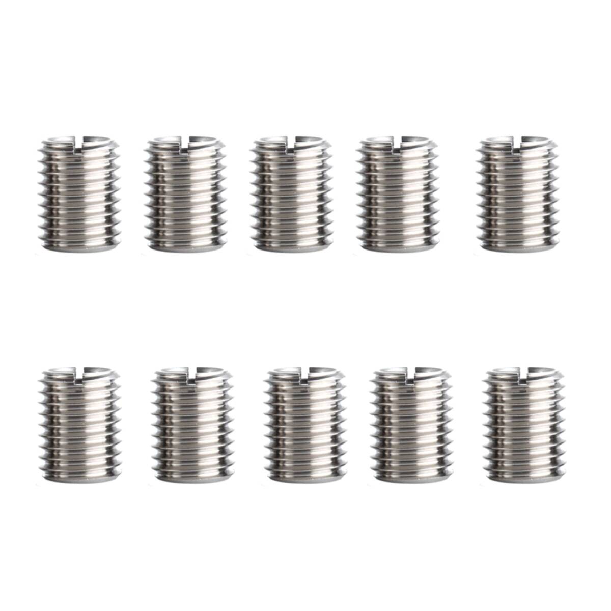 Selinear インサートナット 10個入り 炭素鋼 耐久性 安定性ネジの補修 ネジ山補修 減速ナット コネクター パイプ継手 家具 DIY 接合 金具拍卖