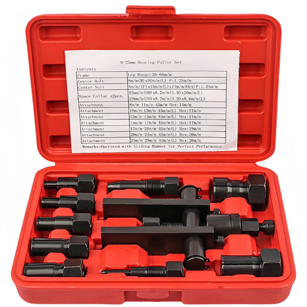 ベアリングリムーバー パイロットベアリングプーラー 工具 セット 8-29mm 内掛け対応 10点 プーラー 工具 バイク用 ギヤプーラー 2本爪拍卖