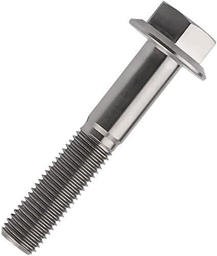 Dingtai チタンフランジボルトM10 x20 25 30 35 40 45 50 55 60 65 70 75 80 100mm 1.25mm フランジねじ (M10x50mm)拍卖