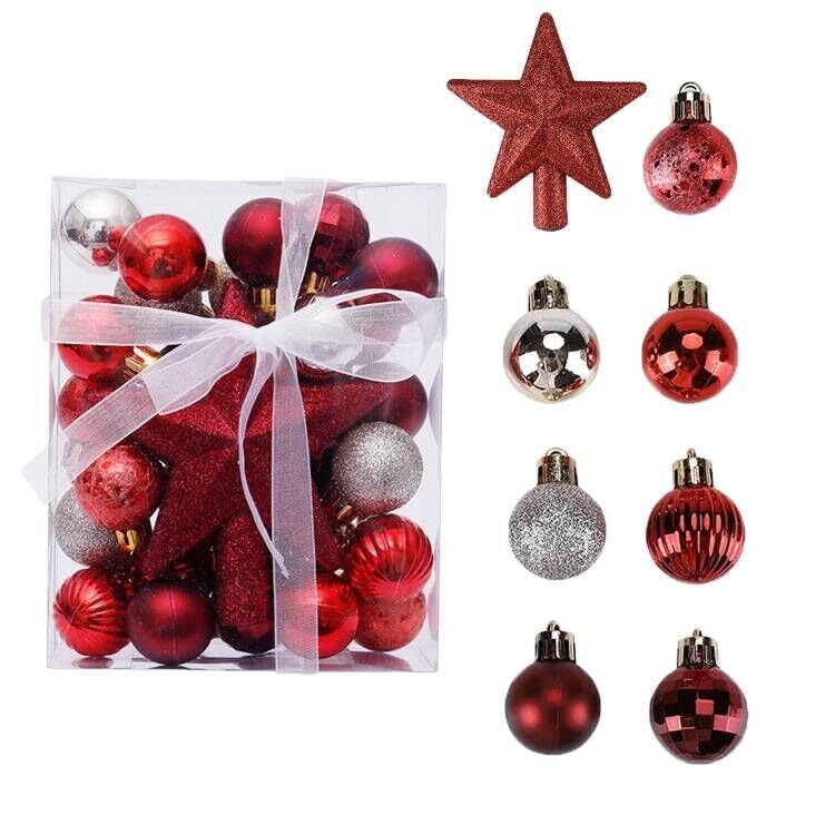 クリスマス ツリー飾り オーナメント お洒落 キラキラ クリスマスボール ツリートップスター 3cm ボールペンダント クリスマス装飾拍卖