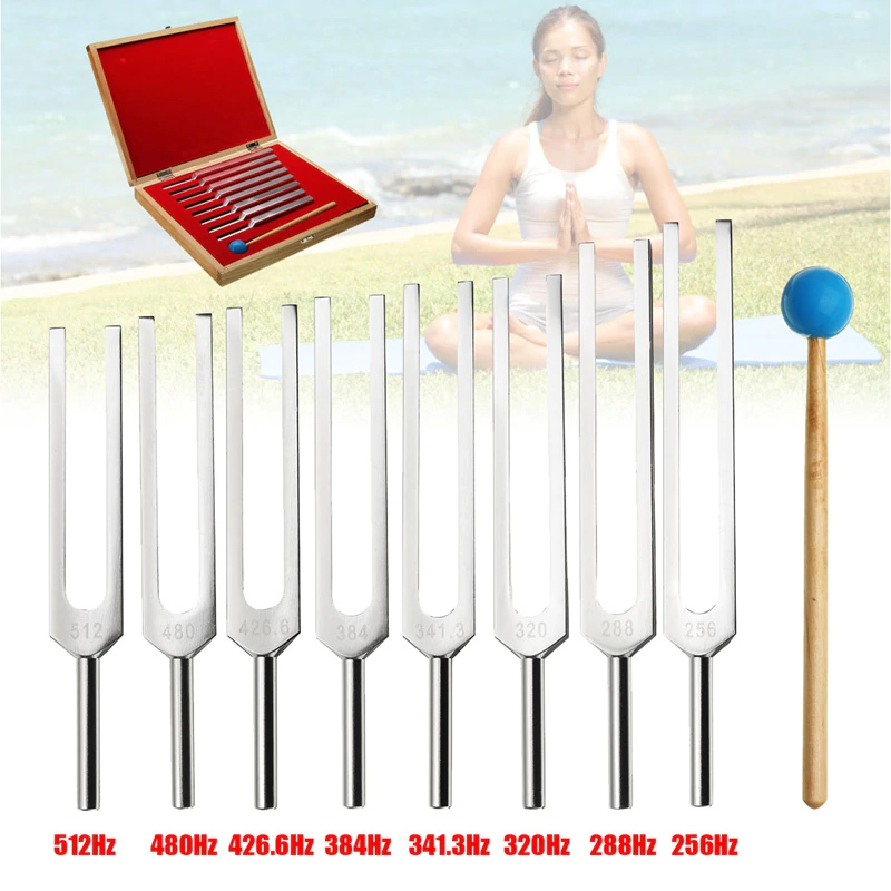 音叉 おんさ チューナー 8本セット「512Hz ~ 256Hz」 チューナー ヒーリング 癒し 瞑想 リラックス拍卖