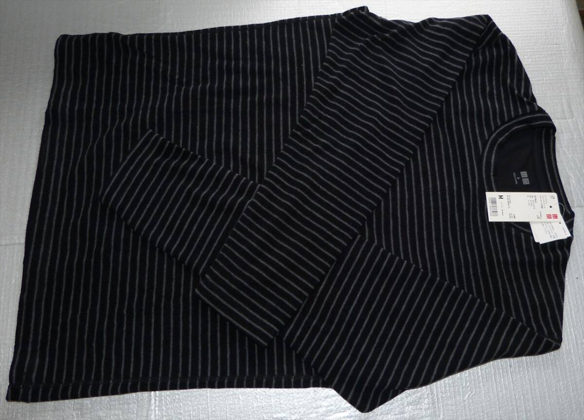 ★ 新品タグ付き ヒートテック ストレッチフリース クルーネック中袖Tシャツ メンズ M ★拍卖