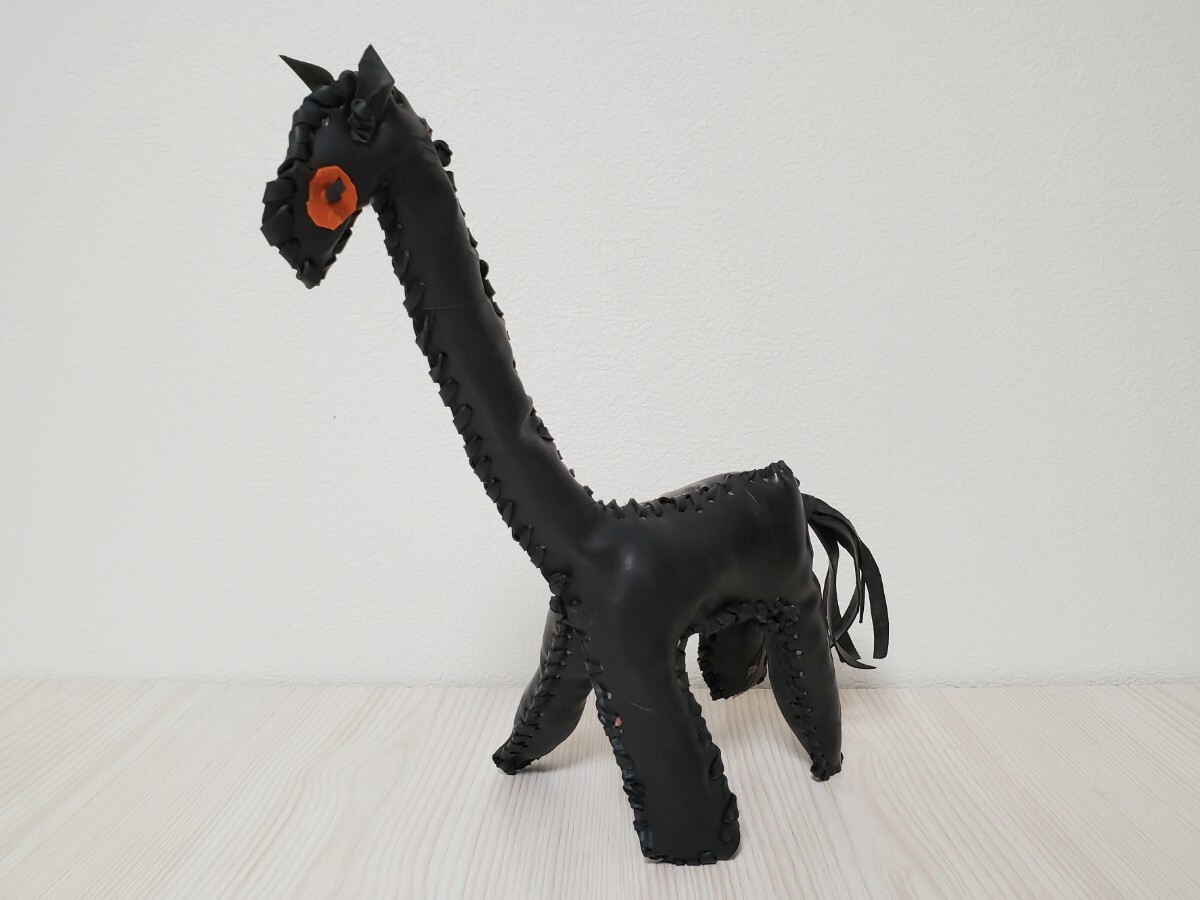 タイヤのゴムチューブで作られたキリンのぬいぐるみ オブジェ/アート/フィギュア/コレクション/動物拍卖