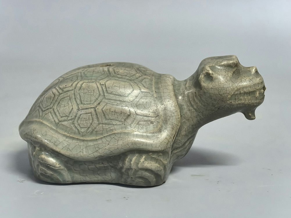 ▼渡鶴羽▼A5228コレクター放出 朝鮮古美術 高麗磁 李朝時代 古高麗 高麗青磁水滴拍卖