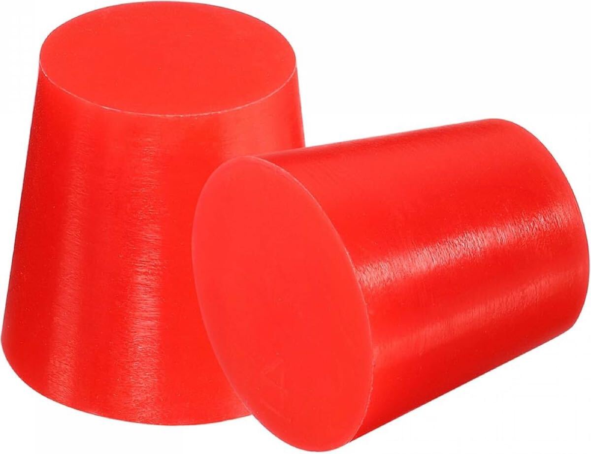 シリコンゴムテーパープラグ ソリッド 粉体塗装 塗装 ペインティング サンドブラスト ラボ用 レッド φ20mm-26mm拍卖