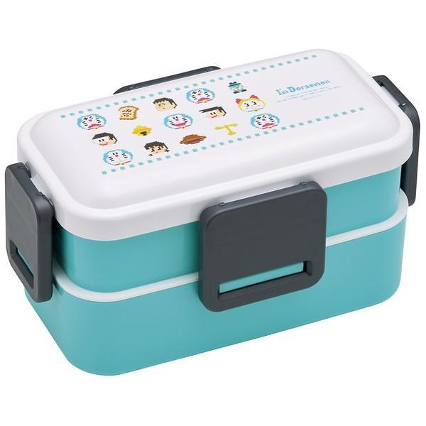 ドラえもん 弁当箱 2段 ランチボックス 4点ロック ふわっと 抗菌 食洗機対応 ドット スケーター拍卖