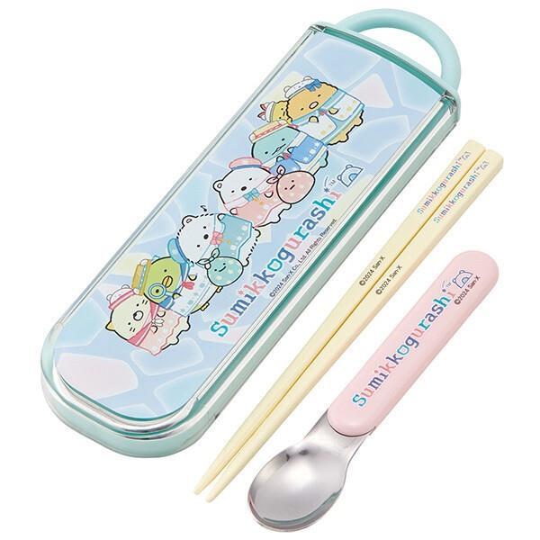 すみっコぐらし スライド式 箸 スプーン コンビセット カトラリーセット しろくまのふるさと スケーター拍卖