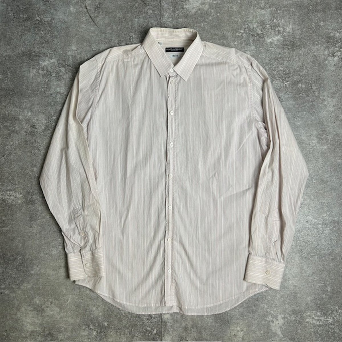 Dolce&Gabbana ドルチェ&ガッバーナ 【men2090D】 MARTINI ストライプシャツ 長袖 TOPS コットン イタリア製 メンズ 17/43 HC拍卖