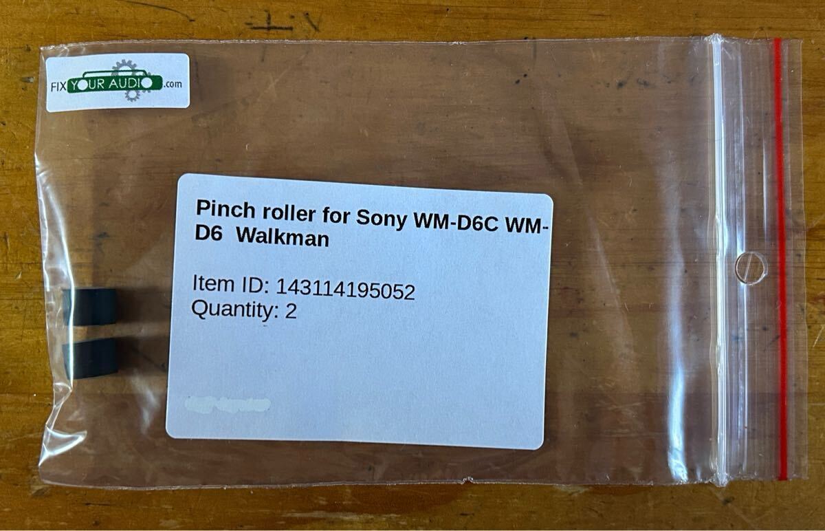 【FIX YOUR AUDIO】Pinch roller for Sony WM-D6C WM-D6 Walkman (Quantity: 2)拍卖