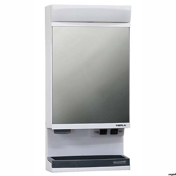 【日本製で、品質と耐久性に優れ、安心して使用できる】ミラーキャビネット 幅322mm LEDライト付き 簡単設置 コンパクト拍卖