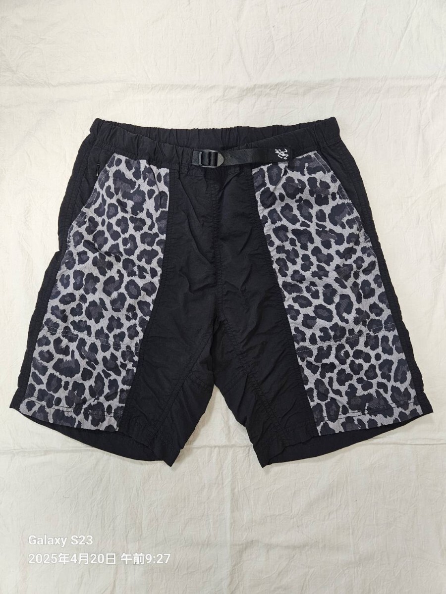 定価9,350円 UNITED ARROWS GLR別注 GRAMICCI グラミチ レオパード ナイロン ショートパンツ ハーフパンツ ショーツ S キャンプ フェスに!拍卖