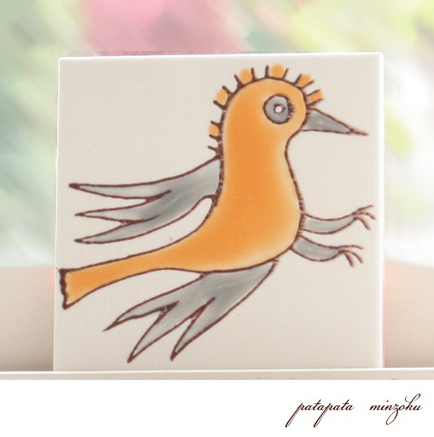 チュニジアタイル 4A2 手描き タイル S チュニジア モロッコ テラコッタ拍卖