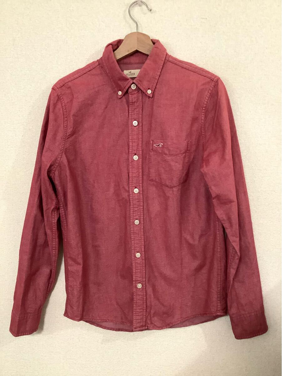 HOLLISTER ホリスター ボタンダウンシャツ コットンシャツ レッド アメカジ カジュアル メンズ 古着 S拍卖
