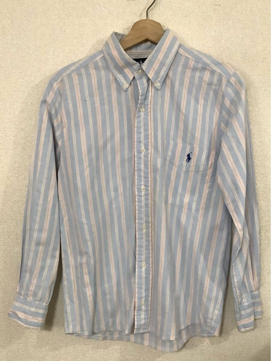 RALPH LAUREN ラルフローレン BLAIRE ストライプ柄 ボタンダウンシャツ セレクト メンズ 古着 M拍卖