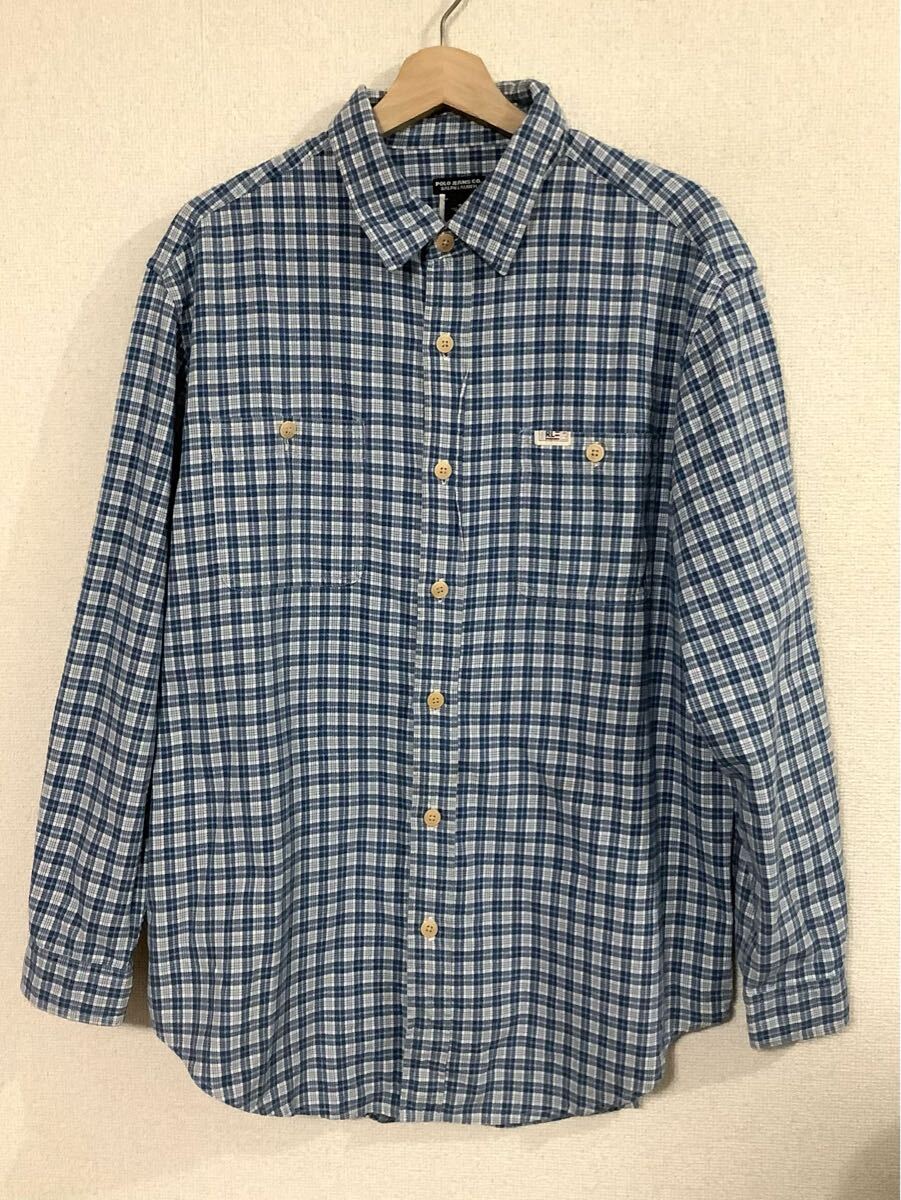 POLO JEANES ポロジーンズ ラルフローレン チェック柄 長袖シャツ コットンシャツ セレクト ストリート 古着 M拍卖
