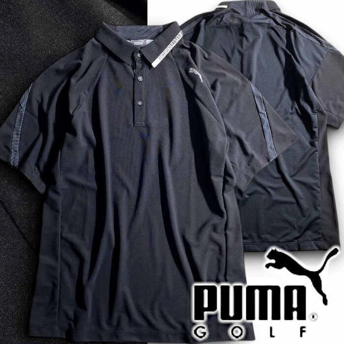 PUMA プーマ ゴルフ 新品 定価1.3万 盛夏対応 ICELIVE メッシュ切替 ストレッチ 半袖 ポロシャツ ゴルフウェア 627601 01 L▲030▼50411w01拍卖