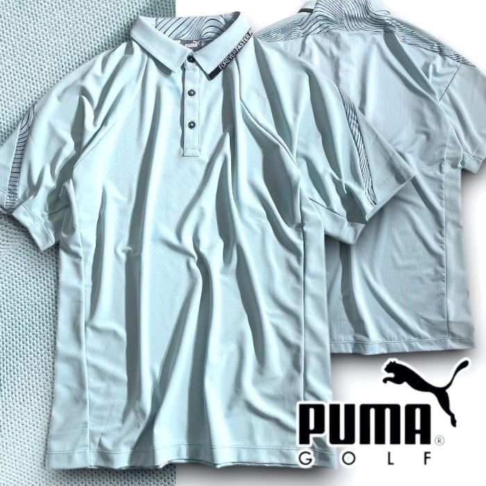 PUMA プーマ ゴルフ 定価1.3万 盛夏対応 ICELIVE メッシュ切替 ストレッチ 半袖 ポロシャツ ゴルフウェア 627601 02 XL ▲030▼50425w07拍卖