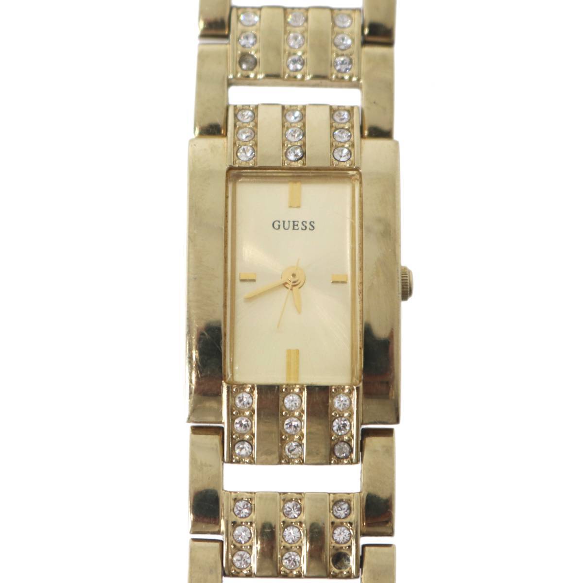 GUESS ゲス レディース クォーツ 腕時計 ゴールド W85006L1 腕回り約16.5cm ベルト幅約17mm ケース17.5×24(mm) NT Bランク拍卖