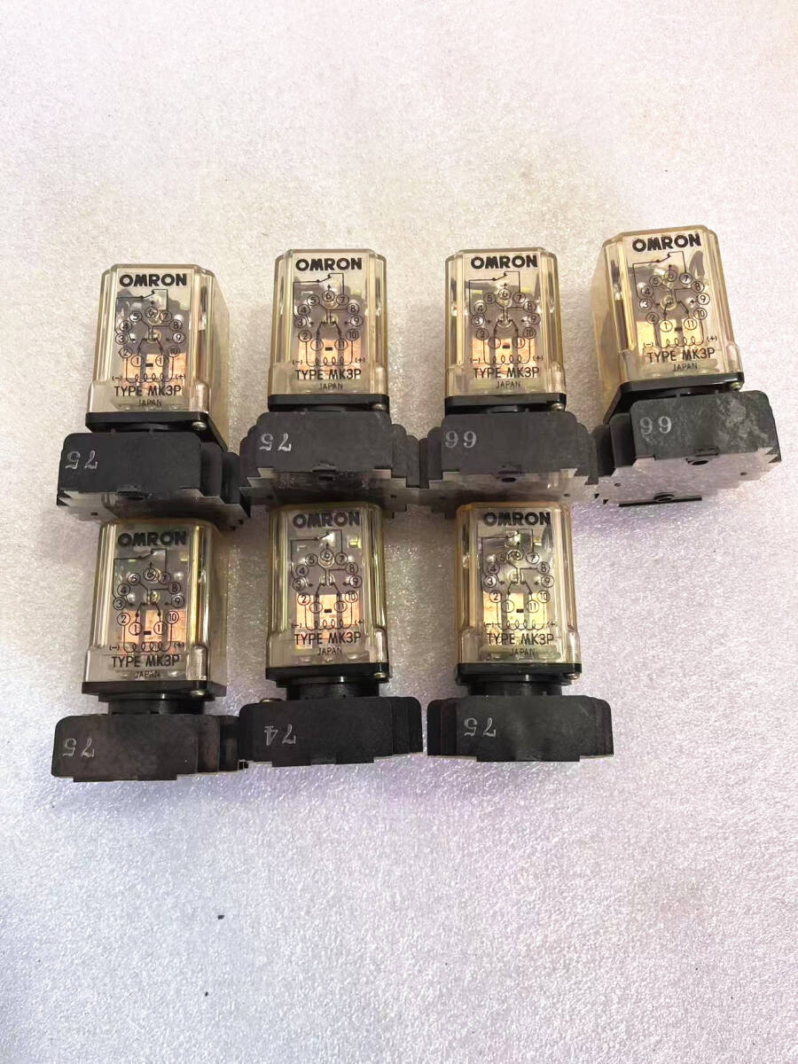 e355★(送料無料)OMRON MK3P リレー AC100V 7個セット★拍卖