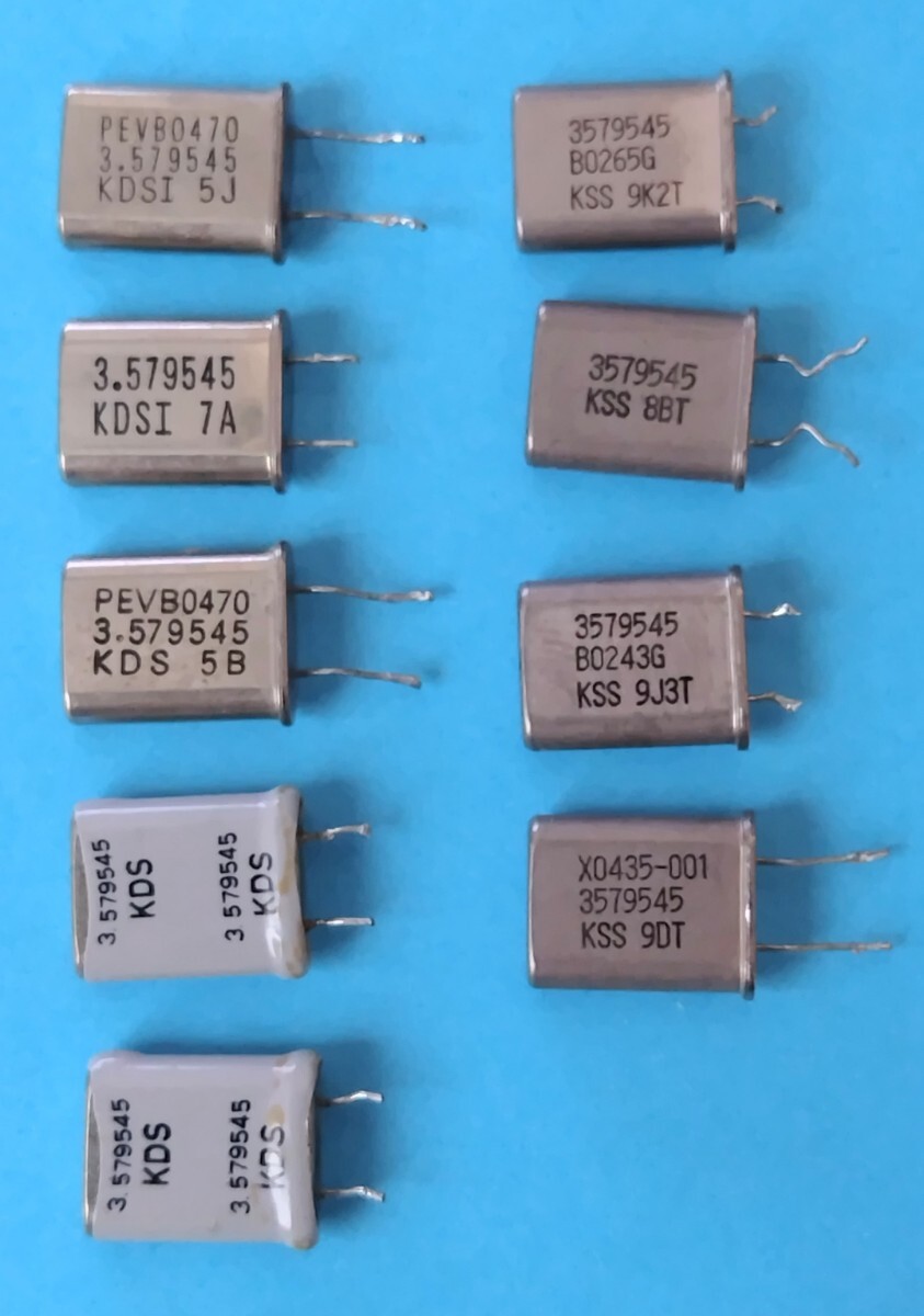 3.579545MHz 水晶発振子 大真空,KSS製 半田外し品(9個セット)拍卖