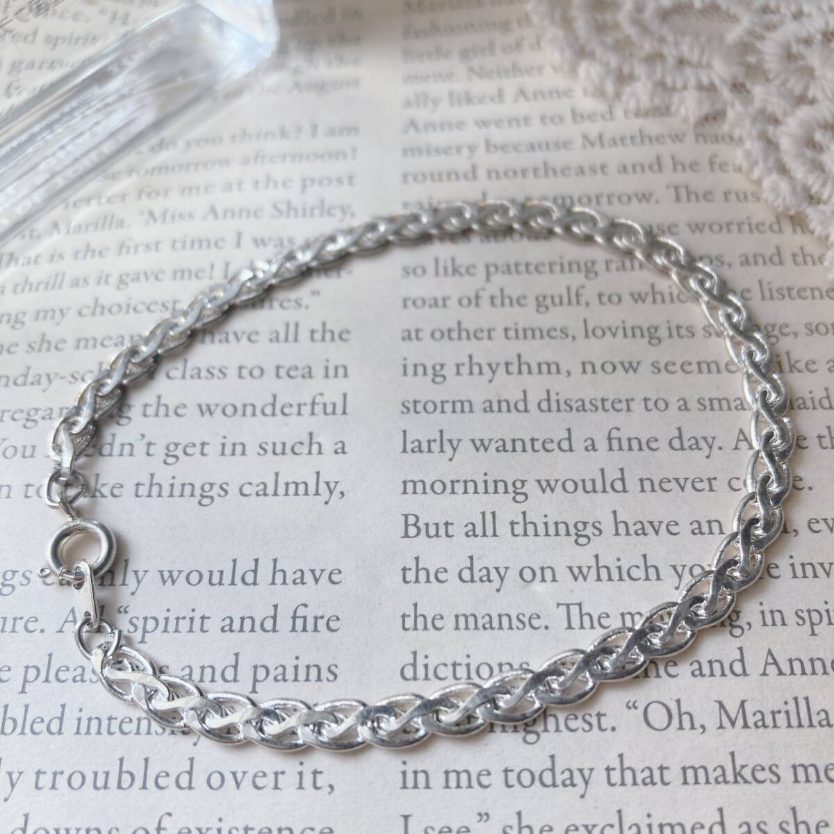 ブレスレット シルバーチェーン シンプル きれい 未使用品☆vintage jewelry accessoriesR0409拍卖