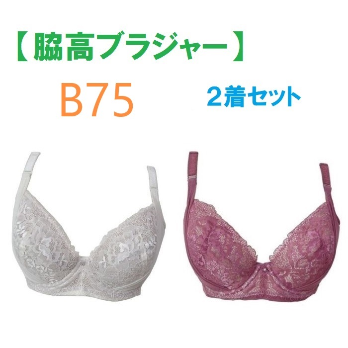 【2着セット】 B75・脇高ブラジャー(ワイヤー入り) 補正下着 新品拍卖