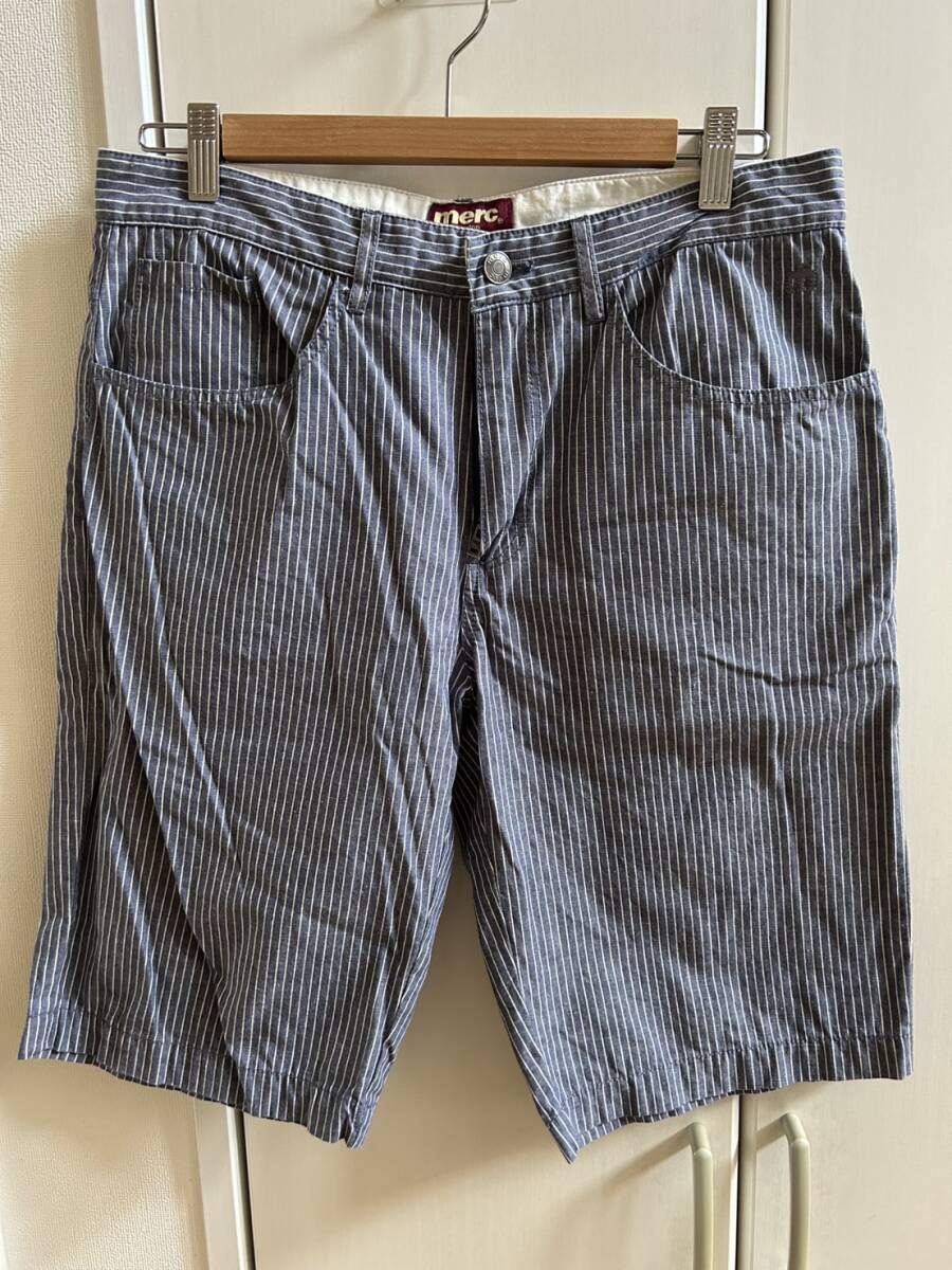 merc メルク ストライプ柄 ショートパンツ サイズ30 綿100% 中国製 モッズ MODS LONDON EST1967 拍卖