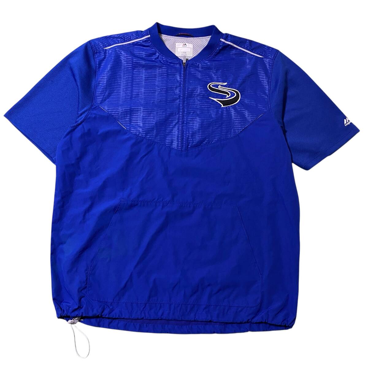 アメリカ古着 半袖 プルオーバー ジャケット ハーフジップ スポーツ US古着 Lサイズ 【H230】拍卖