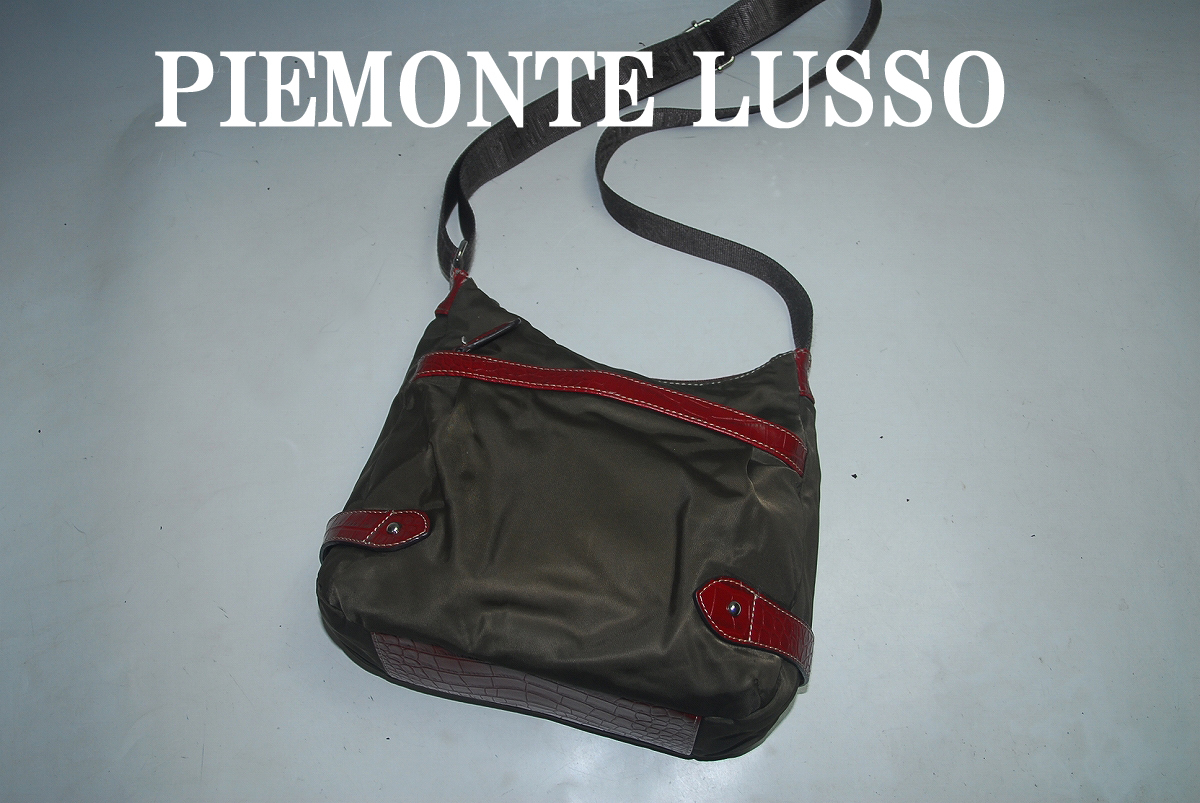 DSC5849/最終価格!洗練されたシルエット!形がとても良い!PIEMONTE LUSSO/機能性/実用性に高評価!男女兼用 ショルダー/バッグ拍卖