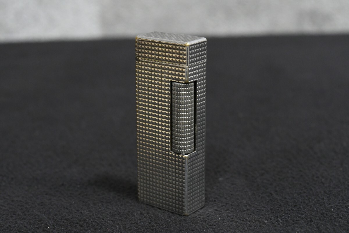 trok1567 ダンヒル dunhill ガスライター シルバー ダイヤカット US.24163 RE喫煙具 喫煙グッズ スイス製 火花確認済み拍卖