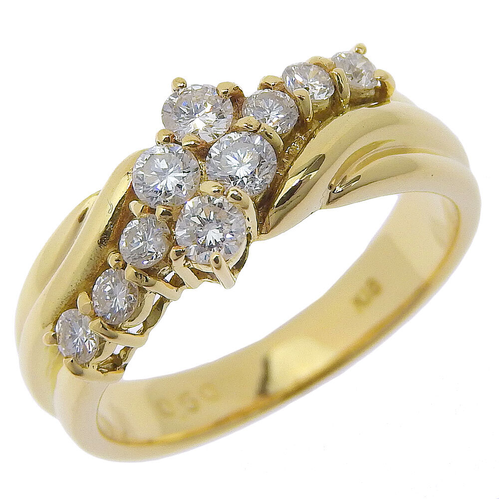 0.50 リング・指輪 K18YG×ダイヤモンド 10号 約4.5g レディース【S220224847】中古拍卖