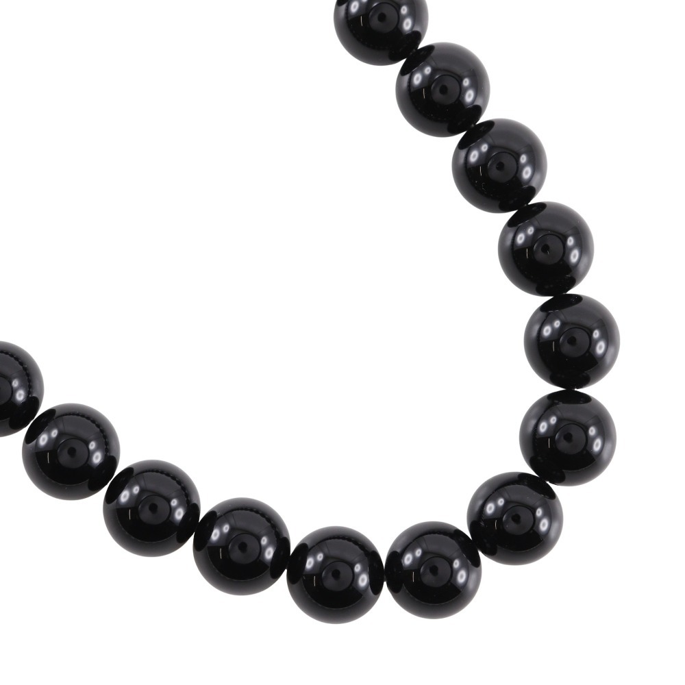 数珠セット ネックレス オニキス×シルバー 黒 約88.5g レディース【M121625006】中古拍卖