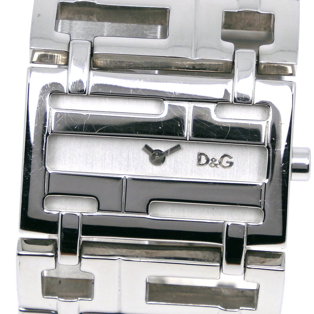 DOLCE&GABBANA ドルチェアンドガッバーナ EDDIE エディ 腕時計 SS クオーツ アナログ表示 レディース シルバー文字盤【I170224052】中古拍卖