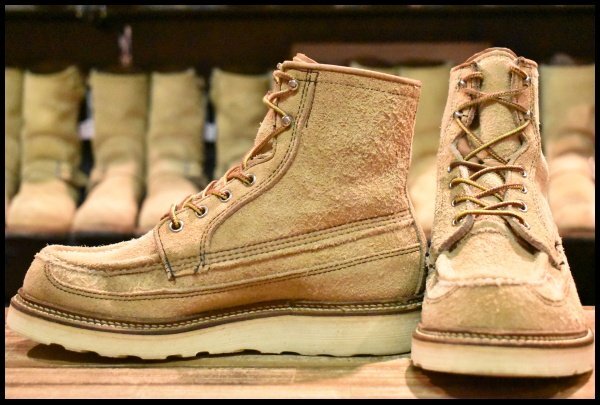 【6.5E 良品 50周年モデル 犬タグ】レッドウィング 1954 スエード アイリッシュセッター タン ラフアウト ブーツ redwing HOPESMORE拍卖