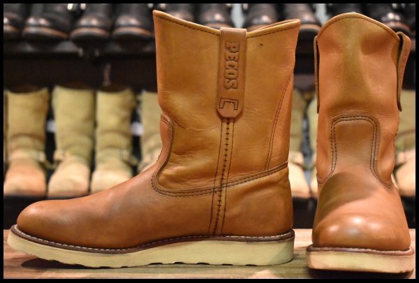 【7D 良品 11年】レッドウィング 866 ペコス 茶 オロイジナル プルオン クッションソール ブーツ redwing pecos HOPESMORE拍卖