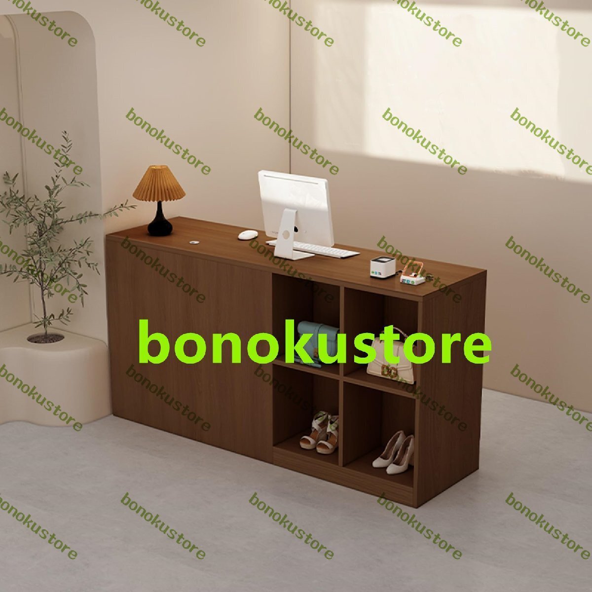 モダン受付デスク 受付カウンター おしゃれ 小型受付デスク 小さなレジ係 レジカウンター 受付台 引き出し付きの受付デスク 110cm拍卖