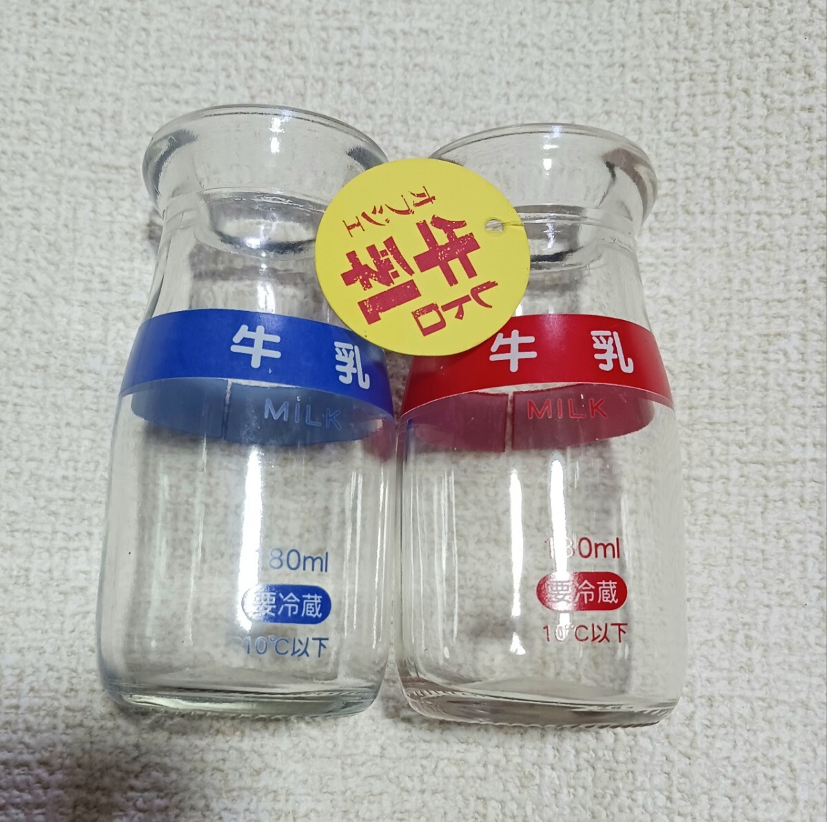 レトロ雑貨 牛乳瓶 置物/松野工業【レトロ牛乳オブジェ】インテリア 昭和 懐古 ガラス瓶 ペン立て,花瓶に ディスプレイ/未使用保管,汚れ有拍卖