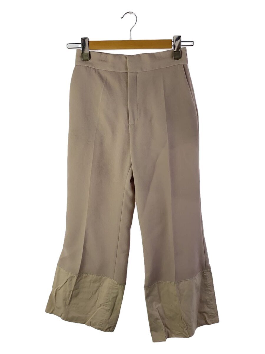 SEE BY CHLOE◆裾切替/ストレートパンツ/36/ポリエステル/BEG拍卖