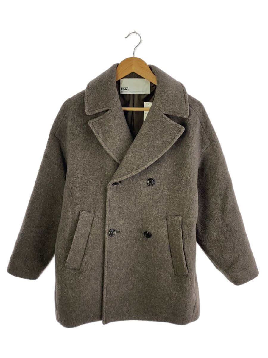 TICCA◆ピーコート/FREE/ウール/GRY/無地/TBCA-211拍卖