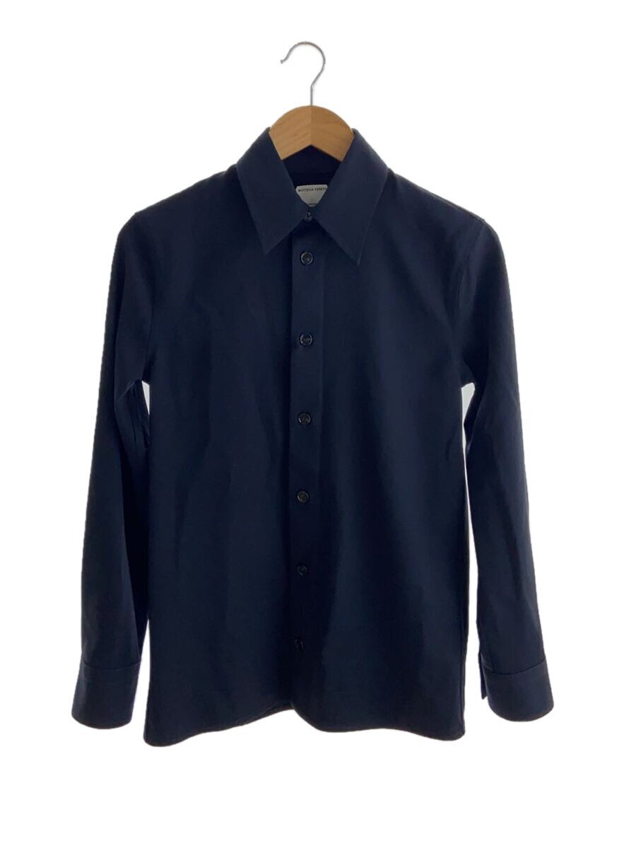 BOTTEGA VENETA◆レギュラーカラー シャツ/34/ウール/ネイビー/801270拍卖