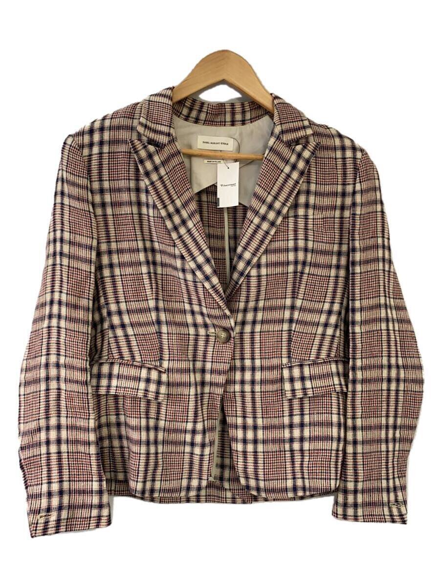 ISABEL MARANT ETOILE◆テーラードジャケット/38/リネン/チェック/17P008E//拍卖