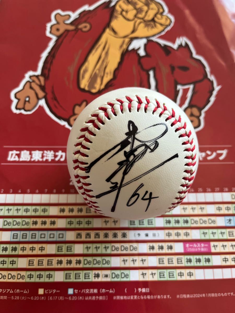 【日南キャンプ】広島東洋カープ #64 髙木翔斗 直筆サインボール 沖縄キャンプ拍卖