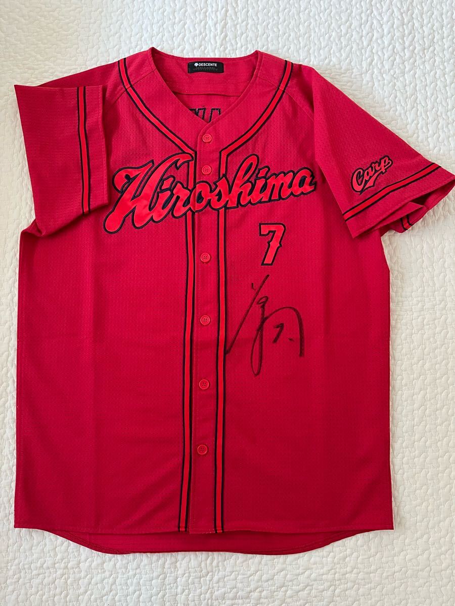 【球団関係者よりいただきました】広島東洋カープ 堂林翔太 #7 両面直筆サイン入りユニフォーム Lサイズ拍卖