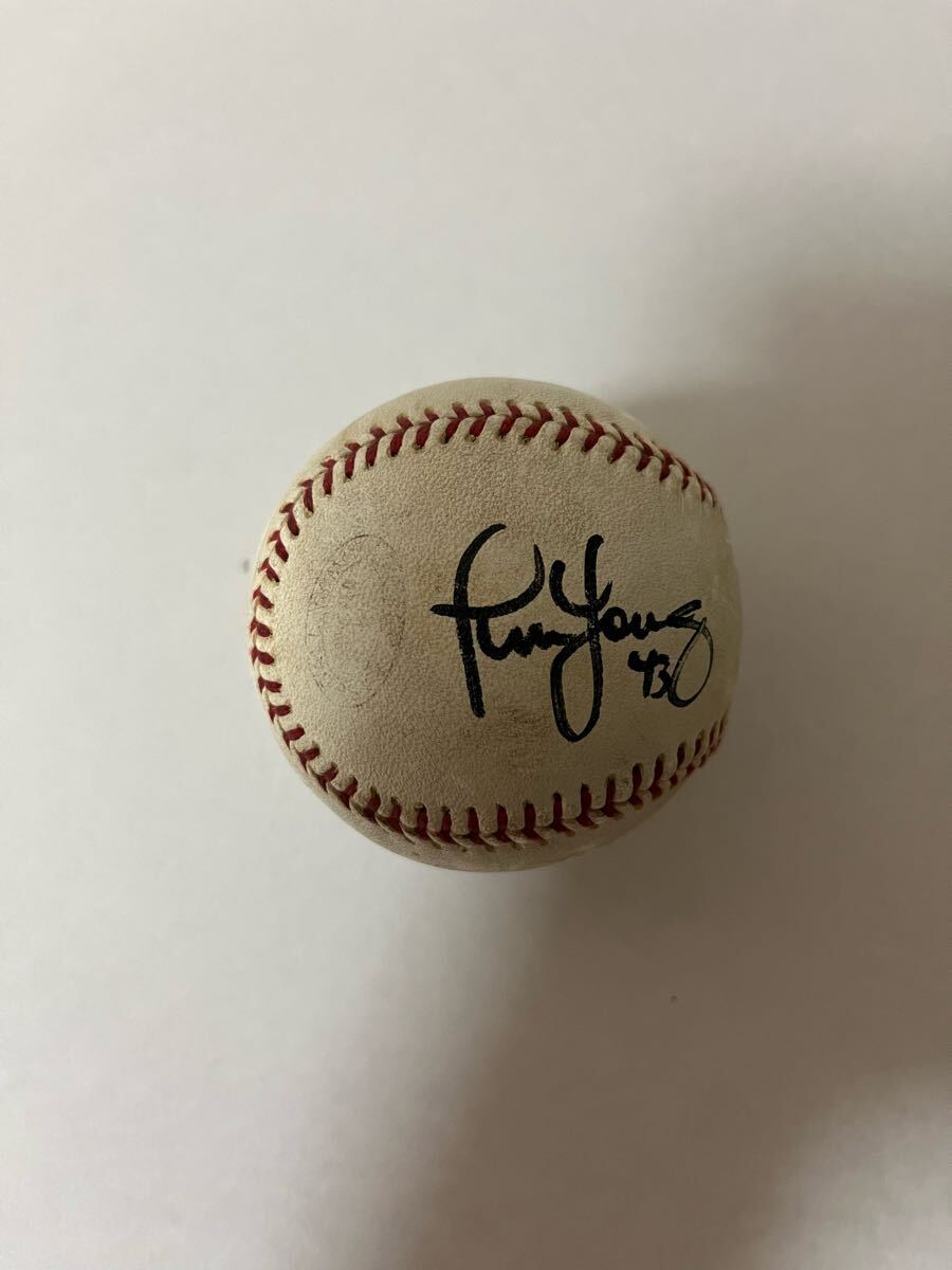 【NPB公式球】広島東洋カープ #43 ティム・ヤング #49 エディ・ディアス 直筆サインボール 試合球拍卖